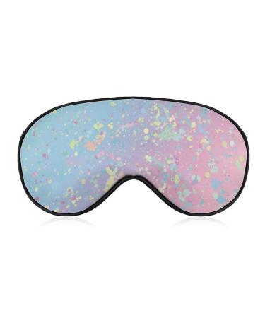Fantasy Colorful Paint Splash Sleep Mask for Women Adjustable Sleeping Eye Shades Cover with Elastic Strap