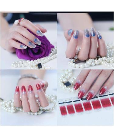8 Leaf Glitter Nail Stickers - Mwoot Self-Adhesive Nail Art Decals for Beautiful DIY Manicure - 112PCS Fashion Decoration - Buy Online on GoSupps.com