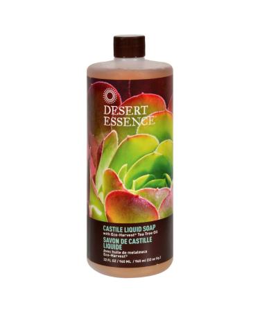 Desert Essence Castile Liquid Soap with Eco-Harvest Tea Tree Oil 32 fl oz (960 ml)