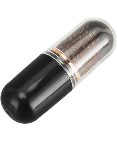 Retractable Makeup Brushes Portable Dense Bristle Small Compact Loose Powder Brush with Cover for Travel (Black) - Buy Online on GoSupps.com