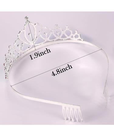 Hapdoo Pink Princess Headbands with Comb for Women Girls Rhinestone Diadem Bridal Headband for Wedding Birthday Prom Party - Buy Online on GoSupps.com