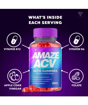 3 Pack Amaze ACV Keto Gummies for Weight Loss - Oprah Winfrey Apple Cider Vinegar Women - 180 Gummies - Buy Online on GoSupps.com