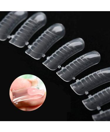Alexnailart 12 Sizes 120pcs Transparent Nail Tips - Clear Artificial Fingernails with Box | International Shipping - Buy Online on GoSupps.com