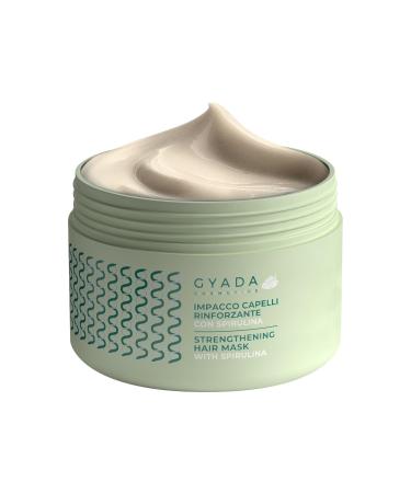GYADA Strengthening and Repairing Hair Mask with Spirulina - Hydrating & Nourishing Mask for Dry & Damaged Hair - Anti Hair Loss - Vegan & Green Formula - Cruelty Free - 8.45 Fl Oz