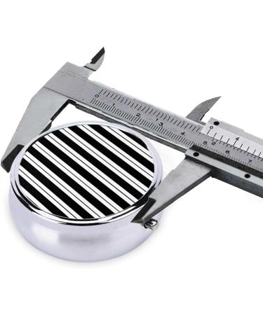 Black & White Stripe Mini Pill Box - 3 Compartment Travel Organizer | Portable Medicine Case for Home & Office - Buy Online on GoSupps.com
