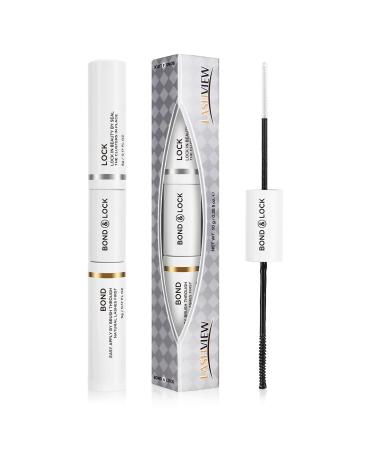 LASHVIEW Lash Bond and Seal, Cluster Lash Glue Strong Gentle Comfortable Lash Adhesive for All Day Wear Latex-Free Suitable for Sensitive Eyes Eyelashes Glue Waterproof Lash Bond and Seal Lash Bond and Seal