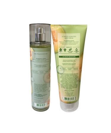 Bath & Body Works Cucumber Melon Fine Fragrance Mist 8oz and Body Cream 8oz - Buy Online on GoSupps.com
