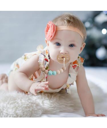 Pacifier Clip for Baby Boys Girls | Neutral Binky Holder | 2 Pack (Beige Grey) - Buy Online on GoSupps.com