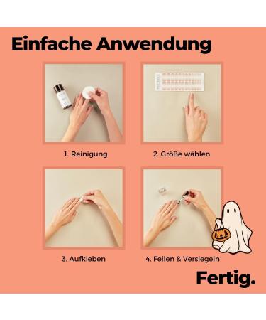 Original Miss Sophie Nail Foils Halloween - 24 Ultra-Thin Black Widow Nail Polish Stripes for Fingers & Toes - Perfect for Natural Acrylic Gel & Shellac Nails - International Shipping Available - Buy Online on GoSupps.com