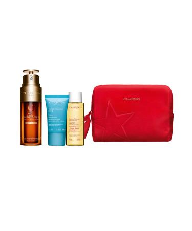 Clarins Gift Set | Double Serum Light Collection 115ml | Worth 107 | Double Serum Light Texture 50ml Hydra-Essentiel HA Silky Cream 15ml Hydrating Toning Lotion 50ml
