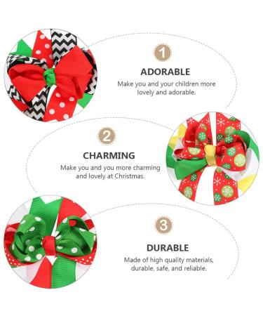 Lurrose 8Pcs Christmas Bow Hair Clips | Cute Bowknot Hairpins for Kids & Toddlers - Perfect Holiday Accessories - Buy Online on GoSupps.com