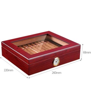 Handmade Cigar Humidor Cedar Cigar Desktop Box with Humidifier and Hygrometer Decorative Box - Buy Online on GoSupps.com