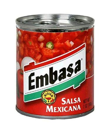 Embasa Salsa Mexicana, 7-Ounce Cans (Pack of 12) Salsa Mexicana 7-Ounce (Pack of 12)