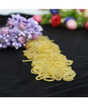 1500 Pcs Pet Silicone Rubber Hair Ties - Light Yellow | Dog Grooming Top Knots & Hair Bows for Cats, Dogs, Little Girls - Buy Online on GoSupps.com