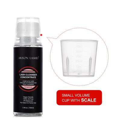 LASH Bath Foam Cleanser for Eyelash Extensions - Vegan Oil-Free Shampoo 100ml (Pomegranate) | DIY Professional Care - Shiliu - Buy Online on GoSupps.com