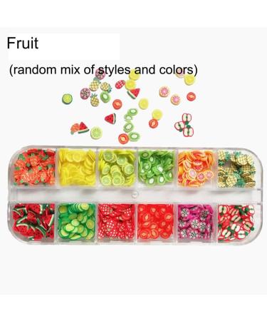 AKOAK Crystal Mash Clay Strip Flowers Fruit Slices - Nail Crafts and DIY Decorations - Buy Online on GoSupps.com