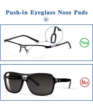 Soft Silicone Eyeglass Nose Pads - 10 Pairs Anti-Slip Replacement Kit for Eyeglasses - Oval Shape - 6 Piece Set - Buy Online on GoSupps.com