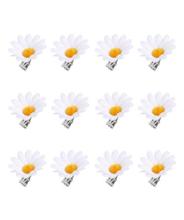 G nsebl mchen-Haartrangen hair clips hairpins wedding hair accessories for baby children girls toddler women (white) 12 pieces.
