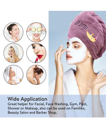 YQBFTC Microfiber Turban Hair Dryer - Quick-Drying Hair Towel for Women & Girls | Super Absorbent All Hair Types - Pink Purple Blue Set of 6 - Buy Online on GoSupps.com