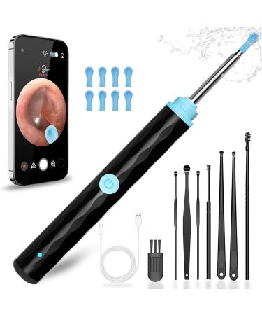 Ear Wax Removal Ear Wax Removal Tool Camera Built-in 1296P Easy and Safe Ear Cleaning Earwax Removal kit with 9 Ear Set and 8 Traditional Tools Ear Cleaning Kit for iPhone iPad Android Black