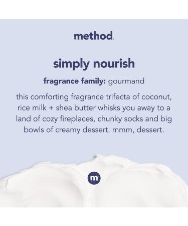 Method Simply Nourish Body Wash Relaxing Shower Gel and Body Soap Formulated with Coconut Rice Milk and Shea Butter 828 ml CLEANING - Buy Online on GoSupps.com