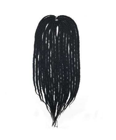 Coolbers 20 Inch Box Braids Crochet Hair Extensions - Ombre Synthetic Crochet Braids for Black Women (20 Inch 1B) - Buy Online on GoSupps.com