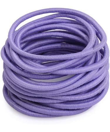 SCSpecial Elastic Hair Ties 50 Pieces Hair Elastic Bands 2.5 mm Ponytail Holders for Women and Girls - Purple - Buy Online on GoSupps.com
