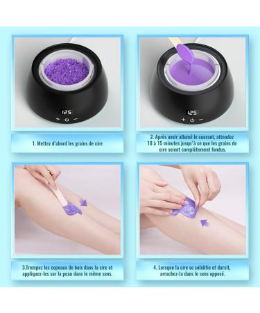 CITHOT Waxing Wax Heater 500 ml Waxing Kit with Digital LED Display Touch Buttons Suitable for Waxing Arms Legs and Armpits - Buy Online on GoSupps.com