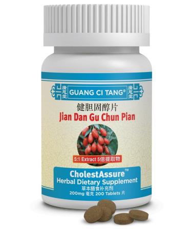 Guang Ci Tang - Jiang Dan Gu Chun Pian CholestAssure - 200 Tablets With Green Pill Pod Extra
