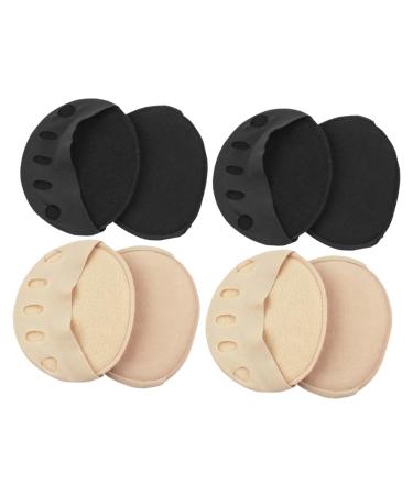 FRCOLOR 12 Pairs High Heels Forefoot Pad Black Sheer Top Non- Slip Toe Half Socks Black Womens Top Socks Women Sandalias para Hombres Nails Gel of Foot Cotton Sock Pad Ladies Breathable
