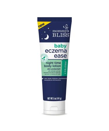 Mommy's Bliss Eczema Ease Night Moisturizer w/Colloidal Oatmeal Shea Butter & Olive Oil Relieves Skin Irritations & Itching due to Eczema Ceramide & Aloe Free of Steroids & Phthalates 5 oz