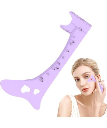 Eyebrow Drawing Guide Silicone Brow Mapping Template | Professional Eye Makeup Aid Tool Brow Positioning Ruler Makeup Guide Tool for Beginners Purple - Buy Online on GoSupps.com