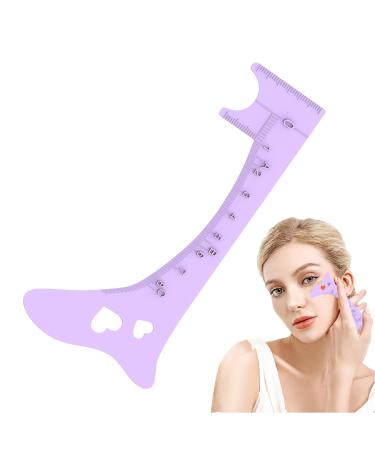 Brow Ruler Silicone Eyebrow Stencil Brow Positioning Ruler Professional Quick Eye Makeup Tool Shaping Grooming Stencil Purple
