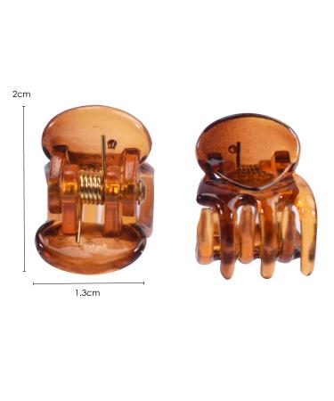 Buy TRIXES 12 Pieces Stylish Brown Mini Hair Clips - Hair Claws Pins & Clamps - International Shipping Available - Buy Online on GoSupps.com