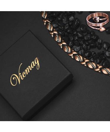 Vicmag Copper Magnetic Bracelet for Women - 99.99% Solid Pure Copper Adjustable Size Gift Box - Shop Now! - Buy Online on GoSupps.com