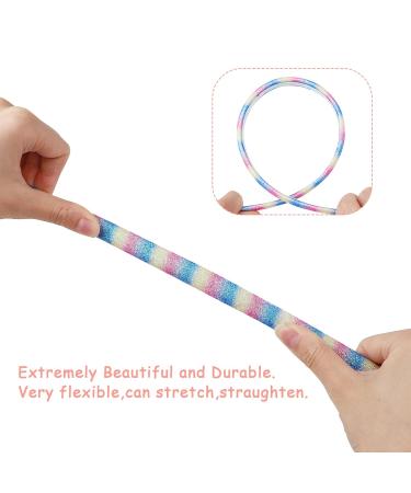 12 Pack Rainbow Headbands for Girls - Glitter Hair Tapes Set | Shiny Sequin Hair Accessories - Buy Online on GoSupps.com