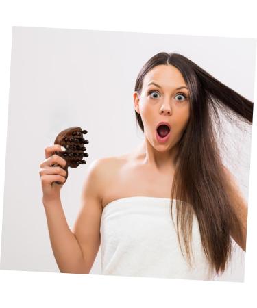 Buy Sewoart Wooden Scalp & Curly Hair Comb | Comfortable Portable Massage Comb for Women | No Static Durable Design | 12.10x8.50cm Brown - Buy Online on GoSupps.com