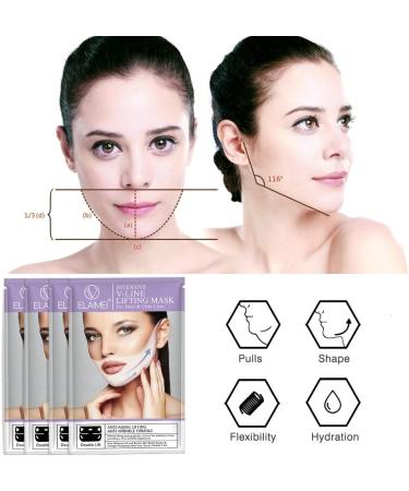 V Line Mask Chin Lifting Mask Double Chin Reducer Face Lift Contour Lifting Firming Moisturizing Mask Double Chin Mask V Line Lifting Mask Chin Up Patch (4 pieces in a box) - Buy Online on GoSupps.com