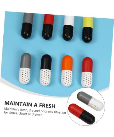 SOLUSTRE 2pcs Shoes Deodorant Capsules - Natural Odor Eliminator for Sneakers Wardrobe & Nursery - Zeolite Freshener & Dehumidifier - Buy Online on GoSupps.com