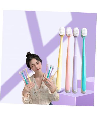 Sewoart 4-Piece Soft Cotton Toothbrush Set - Extra Soft Adult Toothbrushes with Quadratic Hole PP Handle - Ideal for Gentle Oral Care - Buy Online on GoSupps.com