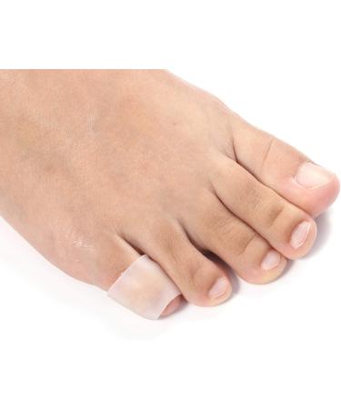 COHEALI Toe Separator Gel Tubes - 5 Pairs Silicone Sleeves for Little Toe, White Open Sleeve Corn Seperator - Toe Protectors - Buy Online on GoSupps.com