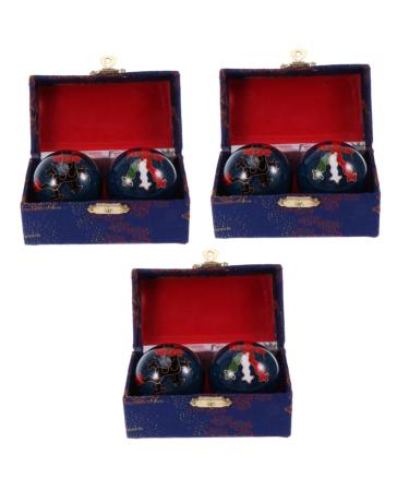 Lalafina 3 pieces of hand tools Hand exercise balls Massage tools health balls manual massage balls Chinese handballs Handballs Gymnasium ball souvenir relaxation ball stress relief