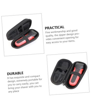Beavorty Razor Storage Bag - Travel Hard Box for Electric Trimmers & Hairdressing Scissors | Universal Fit Black 17.5x7x7cm - Buy Online on GoSupps.com