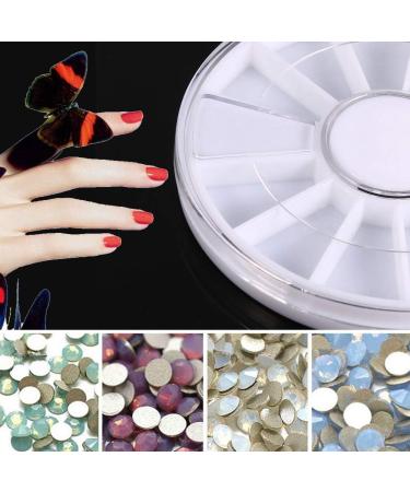 Ctaer Nail Wheel 6 6 5 Set of 6 Pieces 12 Compartments Rhinestone Nail Art Decor Empty Wheel Box Storage Container - Buy Online on GoSupps.com