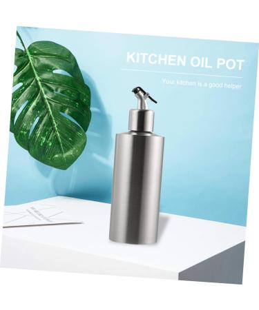 Zerodeko 1pc Stainless Steel Oil Pot Pink Wicker Basket Stainless Sauce Bottle Dust-proof Oiler Glass Olive Oil Pourer Cooking Condiment Bottle Cylindrical Condiment Bottles - Buy Online on GoSupps.com