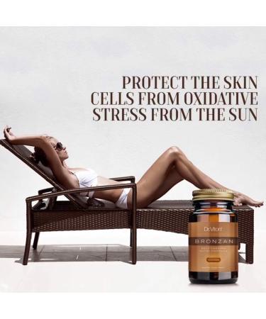 Bronzan Tanning Capsules - Natural & Organic Sunless Tanning Pills | Vegan Tan Booster & Accelerator - Buy Online on GoSupps.com