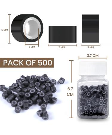 2500 Silicone-lined Hair Extension Beads - 5 Color Microbeads for Hair Extensions - Buy Online on GoSupps.com
