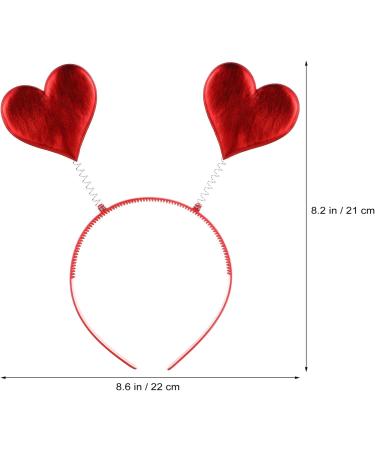 Minkissy 3D Red Glitter Heart Headband - 4-Piece Hair Accessories for Valentine's Day & Weddings - Buy Online on GoSupps.com