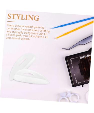 FRCOLOR 50 Pairs Eyelash Pad Washers Eyelash Curlers Tool Eyelash Holder Eyelash Grafting Pads Eyelashes Cushions Lash Pads Eyelashes Pads Silica Gel White Curly Patch - Buy Online on GoSupps.com