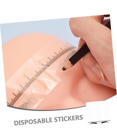 BIUDECO 50pcs Eyebrow Positioning Ruler Stickers Eyebrow Positioning Tool Eyebrow Stencils Measuring Ruler 18.00X3.80X0.10CM Yellow - Buy Online on GoSupps.com